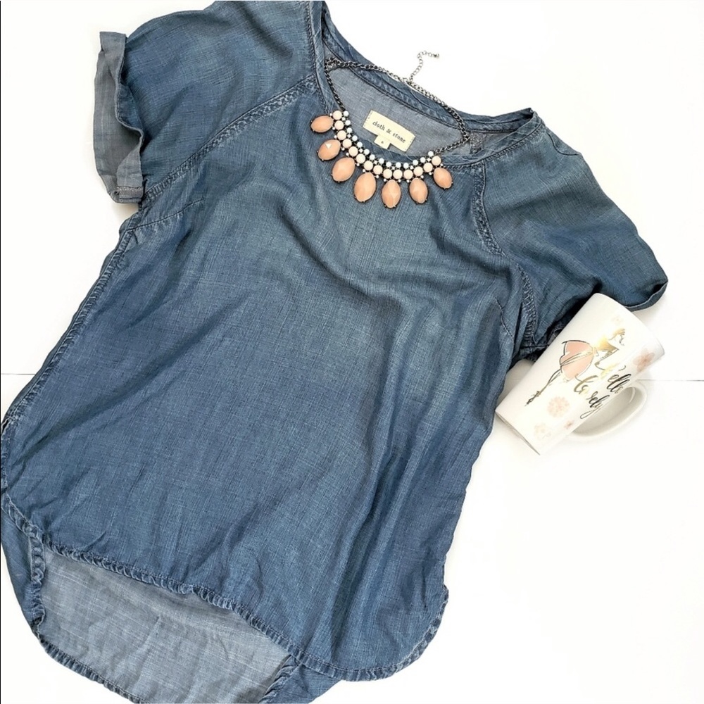 Cloth & Stone Chambray Short Sleeved Anthropologie